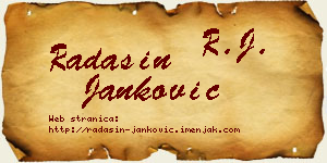 Radašin Janković vizit kartica
